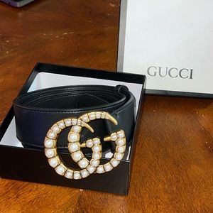 Gucci Double G Pearl Belt